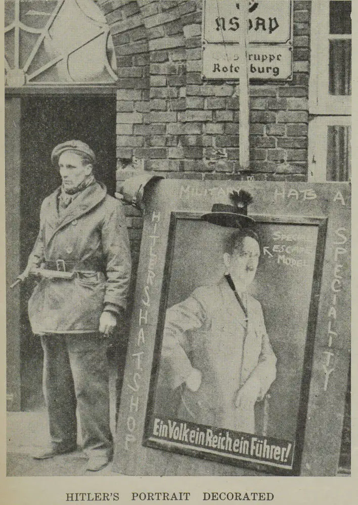 Hitler's portrait decorated