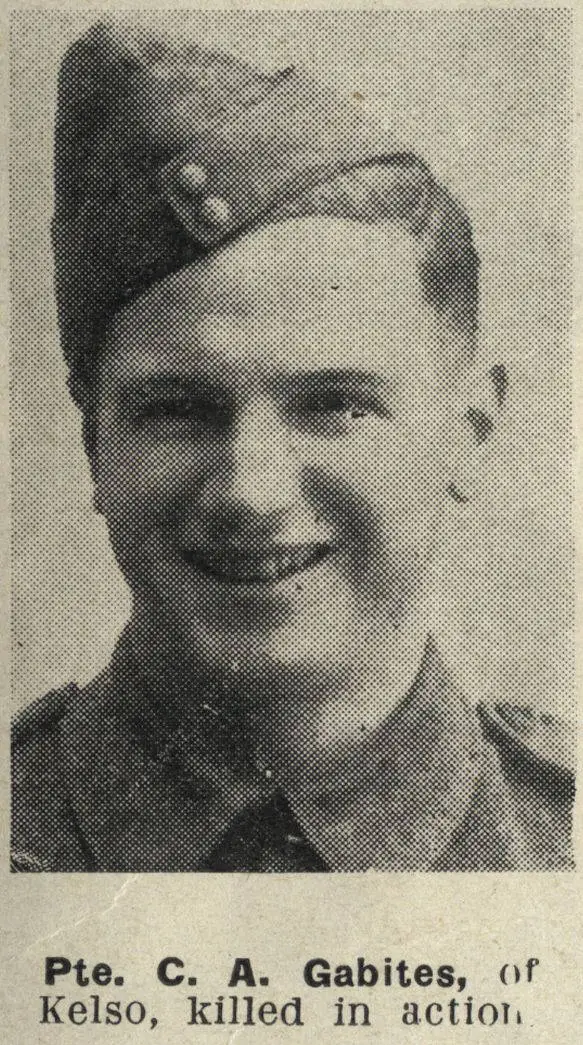 Pte. C. A. Gabites, of Kelso, killed in action