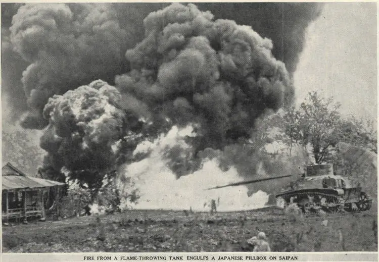 The battle for Saipan island
