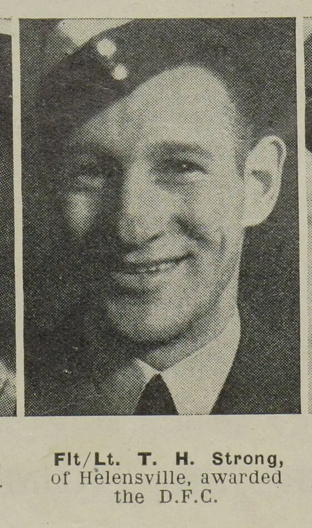 Flight-Lieutenant T. H. Strong, of Helensville, awarded the D.F.C.