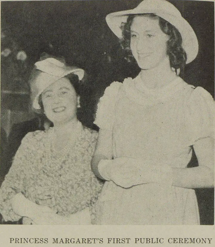 Princess Margaret's first public ceremony