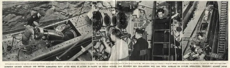 British submarines being refitted for service in the Far East