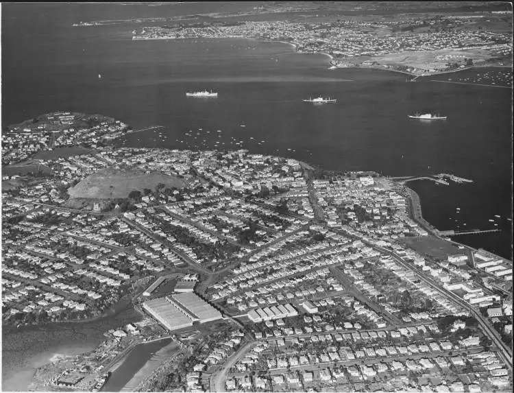 Aerial view of Devonport, looking south-east.