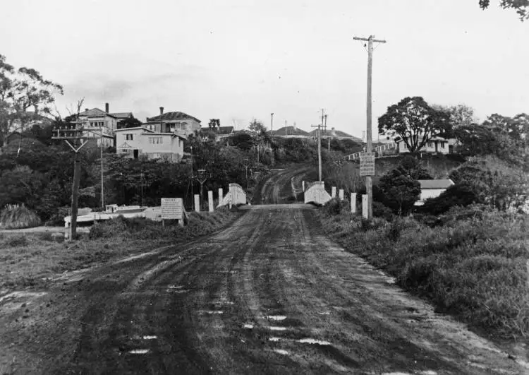Waimana bridge to Onewa Road, Northcote, 1927