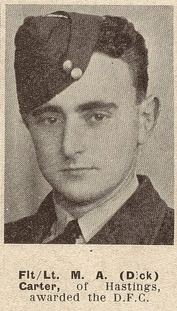Flight-Lieutenant M. A. (Dick) Carter, of Hastings, awarded the D. F. C.