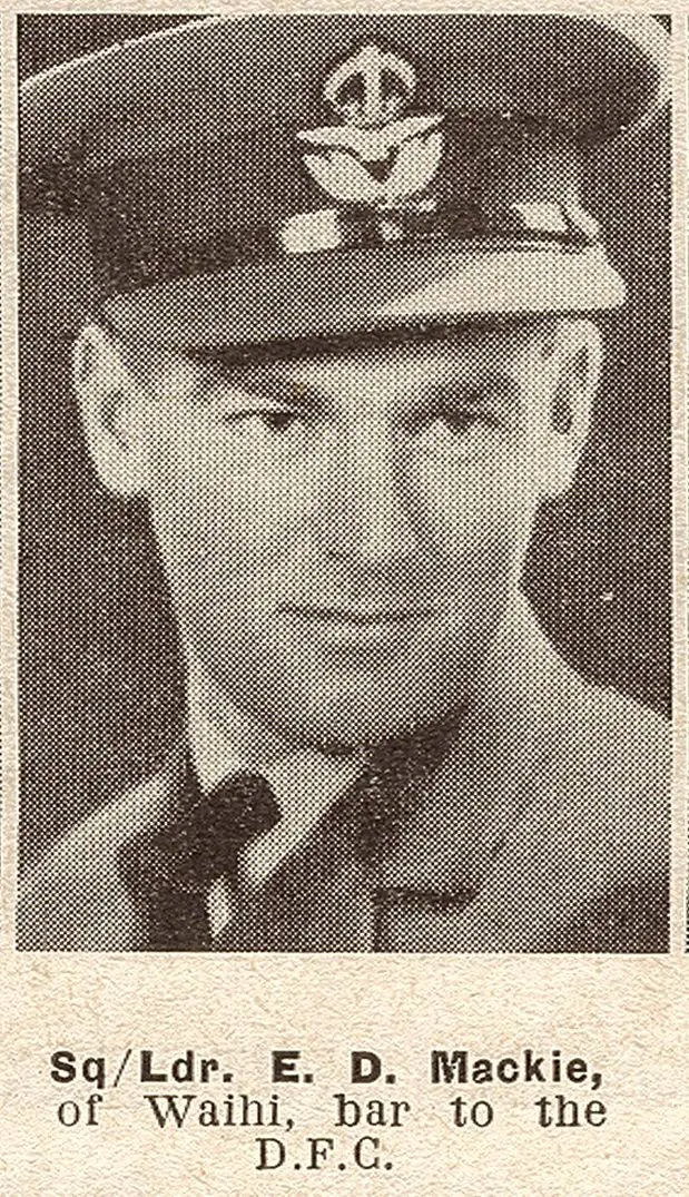 Squadron Leader E. D. Mackie, of Waihi, bar to the D.F.C.