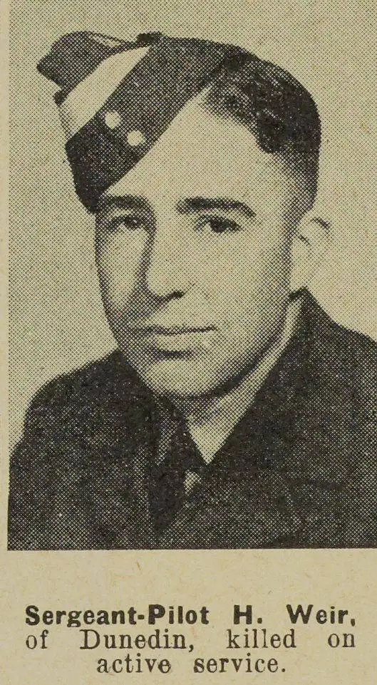 Sergeant-Pilot H. Weir, of Dunedin, killed on active service