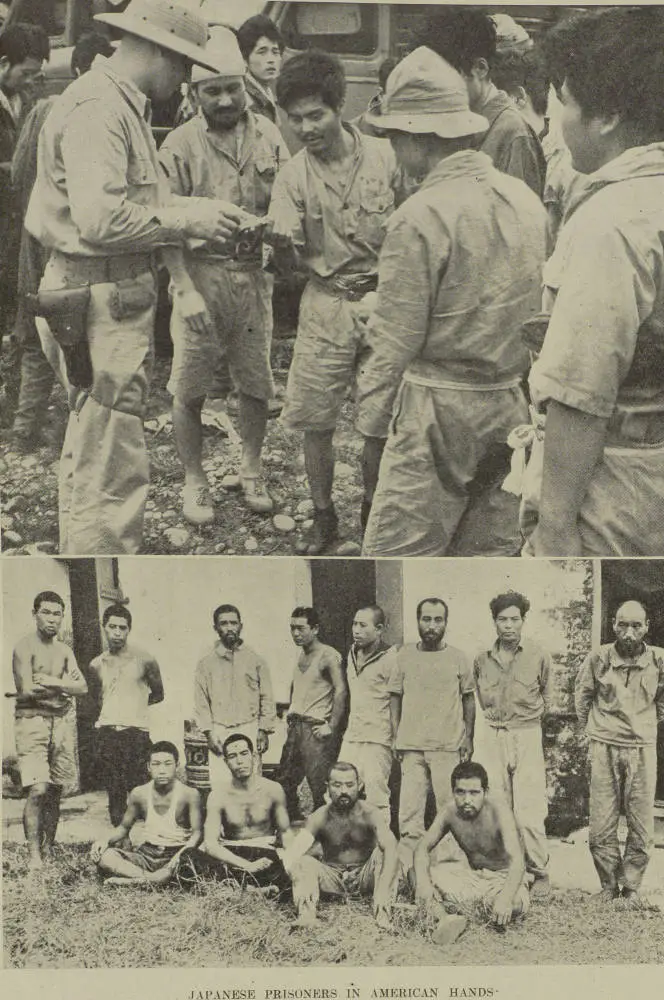 Japanese prisoners in American hands