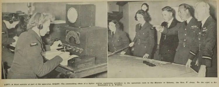 Women's Auxiliary Air Force personnel operating a radiolocation (radar) station