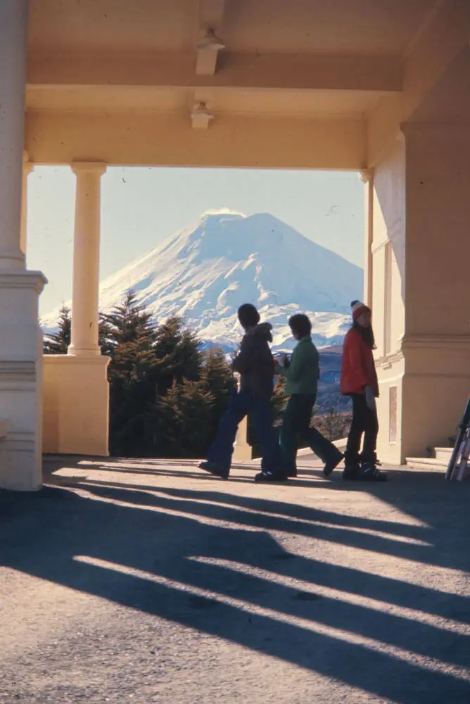 Mount Ngāuruhoe from the Chateau Tongariro, 1975