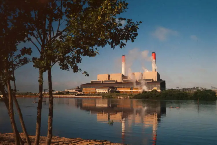 Huntly Power Station on the Waikato River