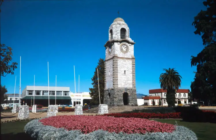 Memorial clock in Seymour Square, Blenheim