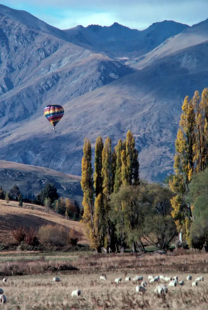 Hot air balloon, Queenstown, 1983