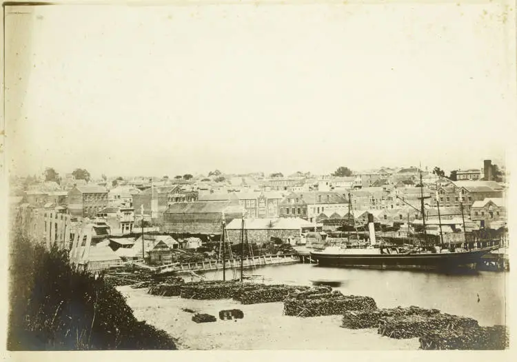 Auckland wharves from Point Britomart