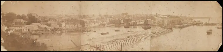 Commercial Bay, Auckland, 1859