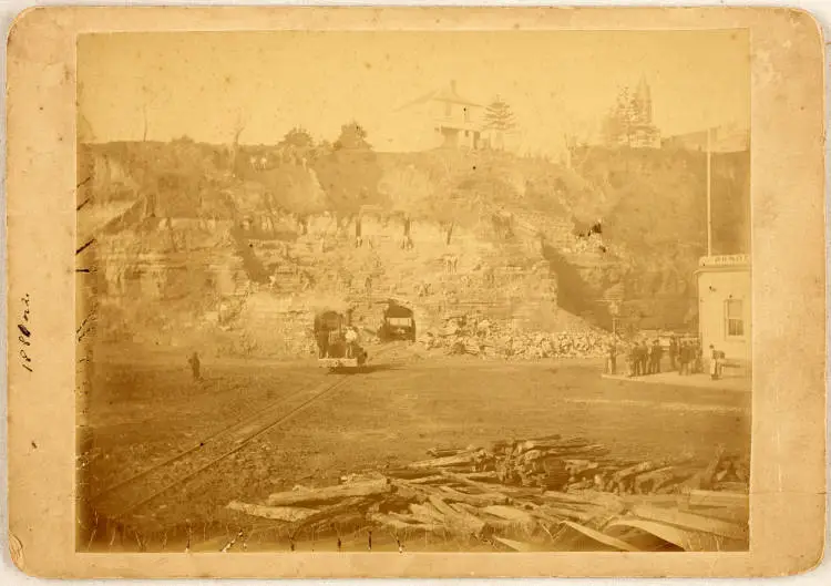 Workers demolishing Point Britomart