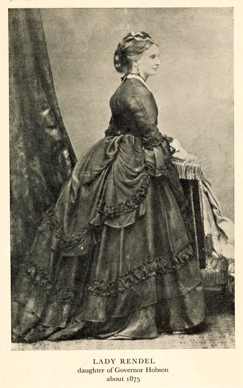 Lady Rendel, daughter of Governor Hobson, 1875
