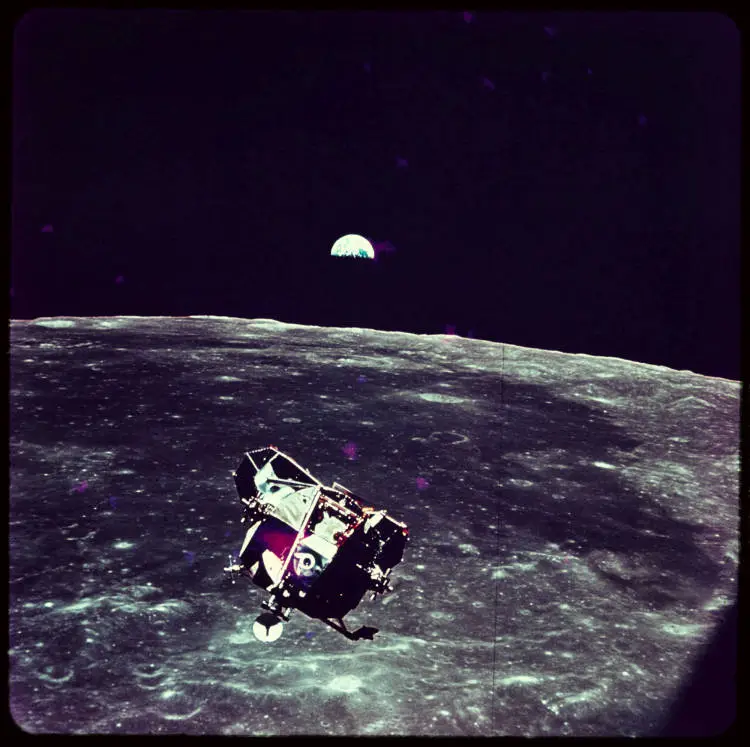 Apollo 11 departing the Moon, 1969