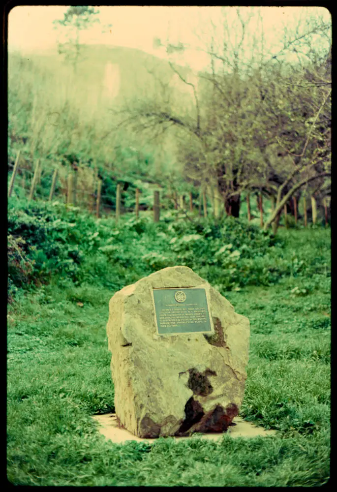Site of William Williams' house at Gisborne, 1975