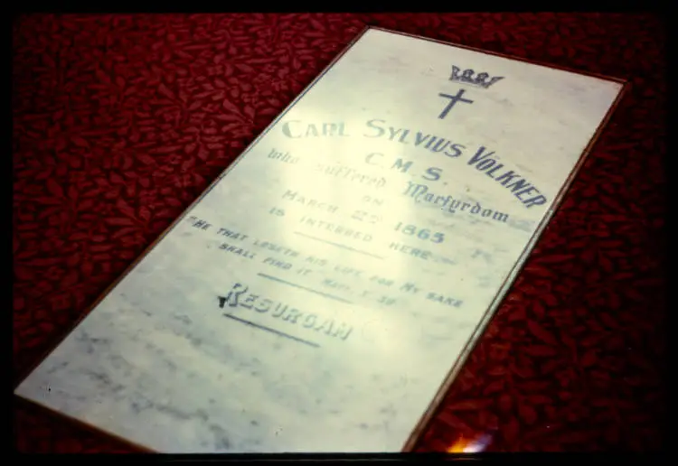 Volkner Memorial in St Stephen the Martyr Church, Opotiki