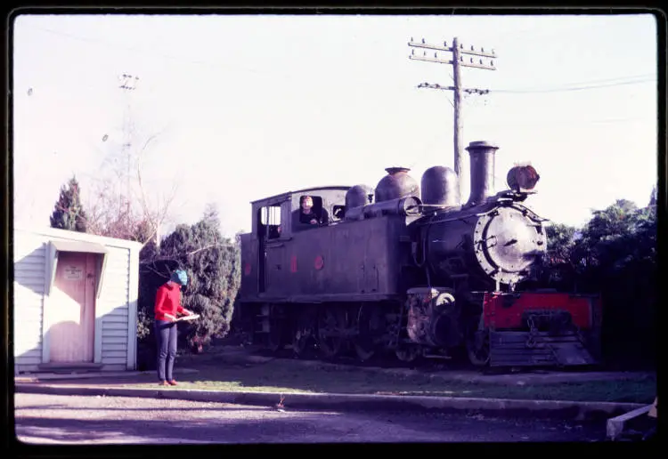 Old locomotive at Taumarunui, 1969