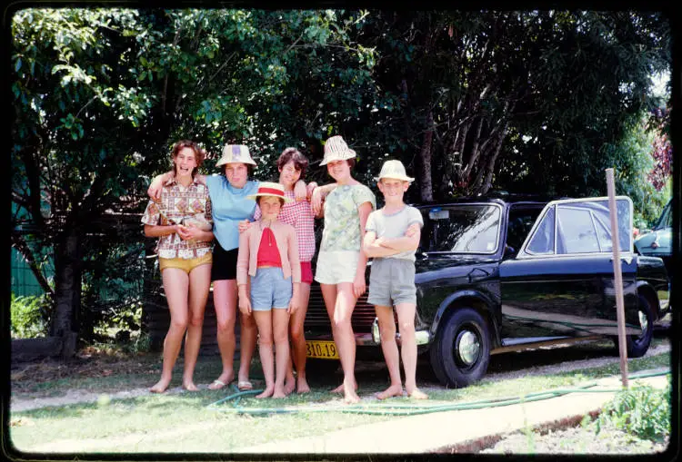 In the Warks' garden at Paihia