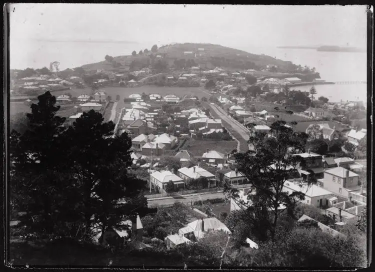 View from Mount Victoria to North Head, Devonport.