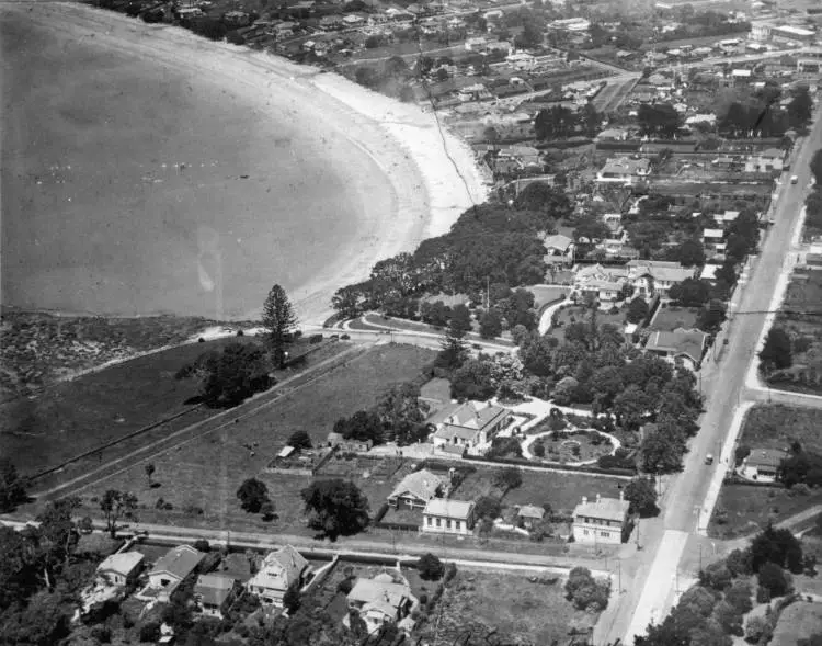 Aerial view of Takapuna.