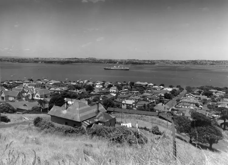 Waitematā Harbour from Mount Victoria, 1958