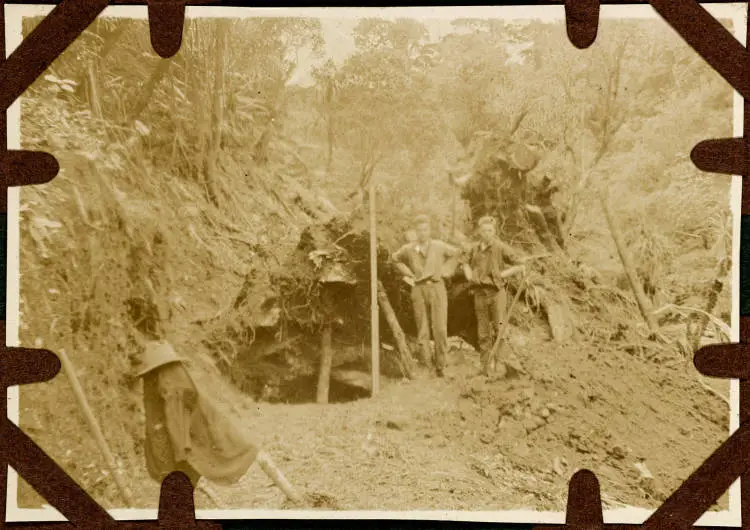 The lads, Fred Sisson and Ken Blizard, Gentle Annie Track, Huia, 1926