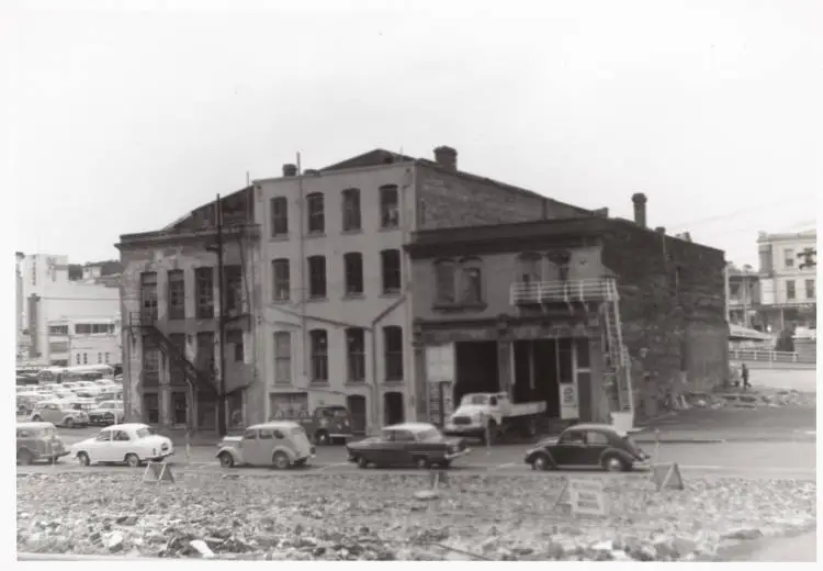Jaggers Building demolition, Bledisloe Street, Auckland Central, 1963