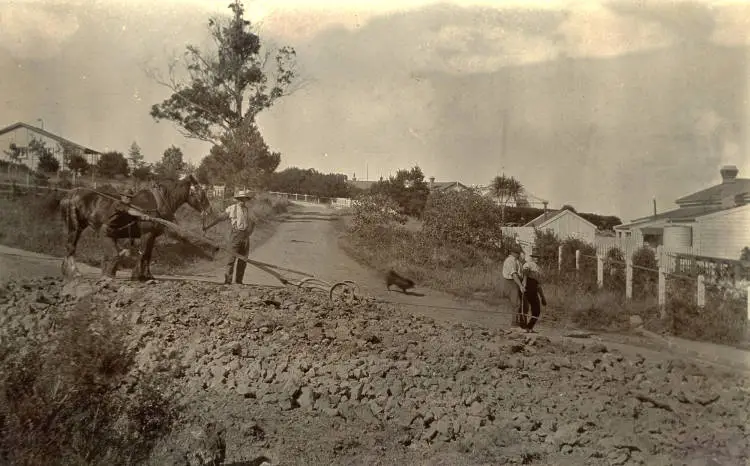 Road construction on East Coast Road, Milford.