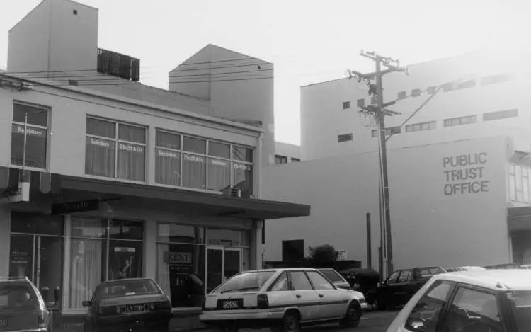 New Zealand Public Trust Office and Pratt & Co. Solicitors, Huron Street, Takapuna.