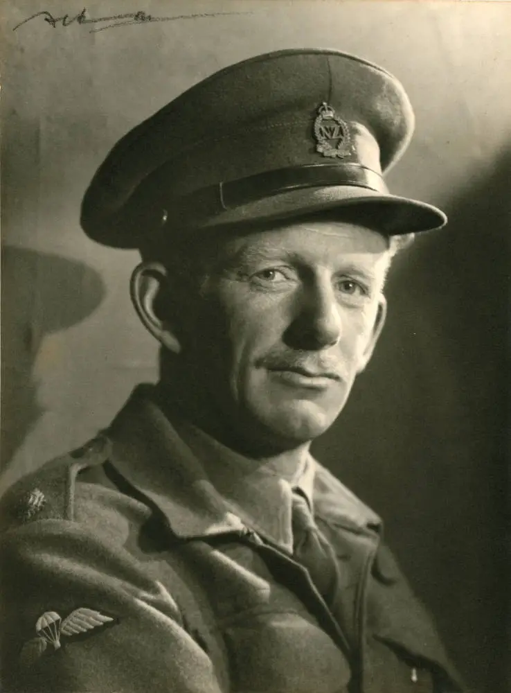 Formal studio portrait of Captain Don Stott, D.S.O, of Birkenhead, Auckland (N.Z."