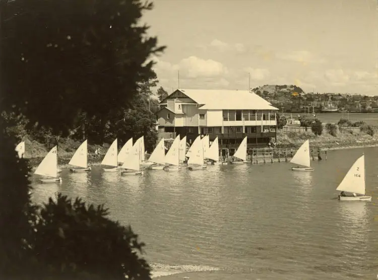 Z class yachts at Takapuna Boating Club, King Edward Avenue