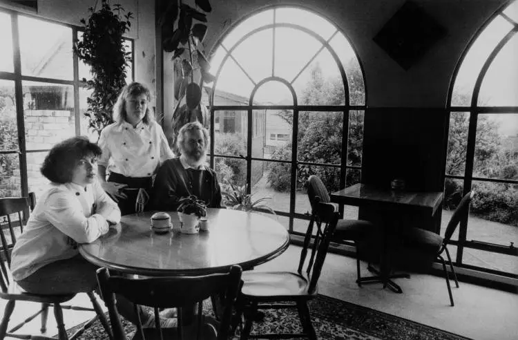Staff at White's Cafe, Verran's Corner, Birkenhead