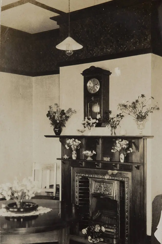 Bungalow fireplace, Pukekohe, 1924