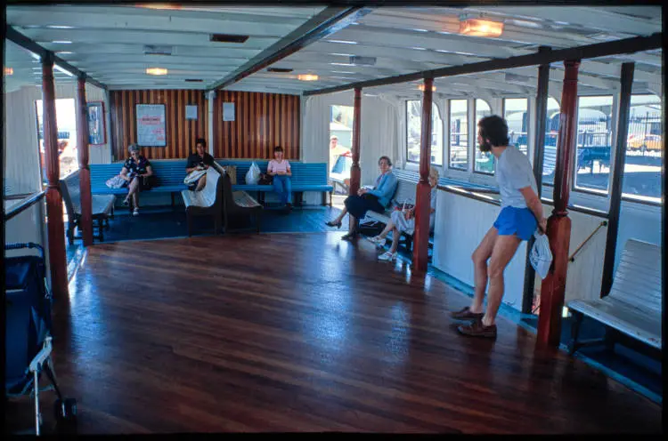 Kestrel ferry upper deck, Auckland wharf