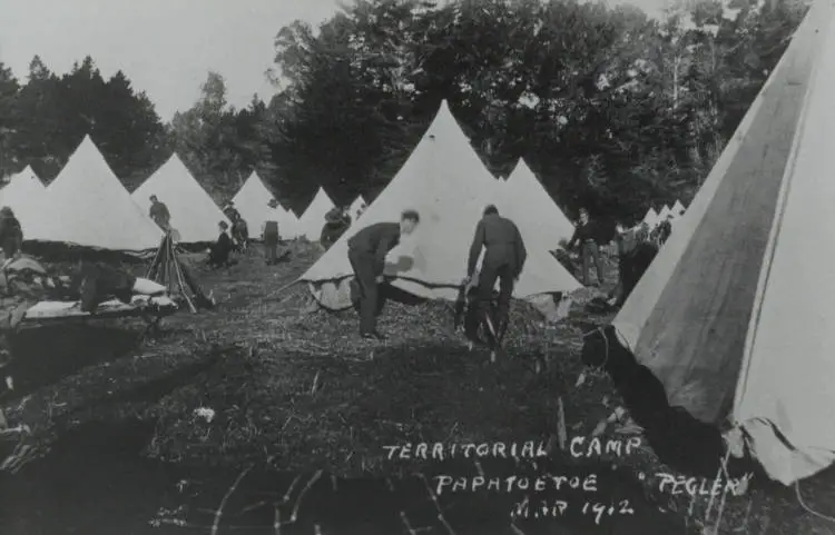 Territorial Camp, Papatoetoe, March 1912