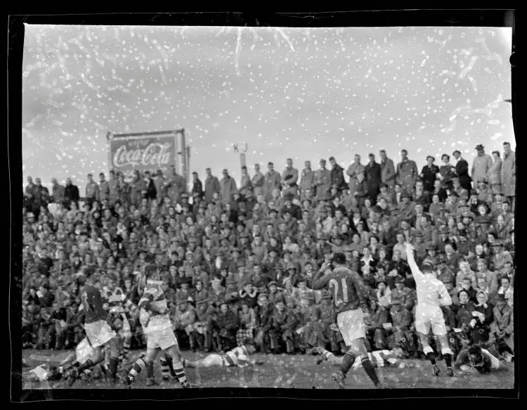 Springboks versus Wairarapa-Bush, Solway Park, Masterton, 1956