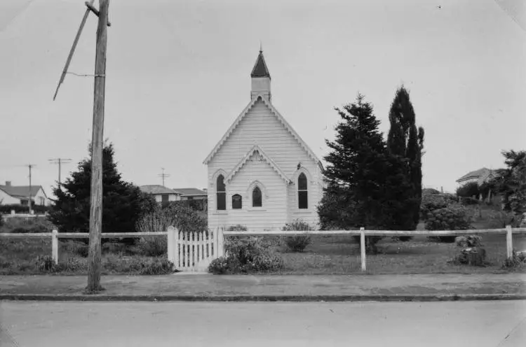 Presbyterian church, Waiuku, 1950s