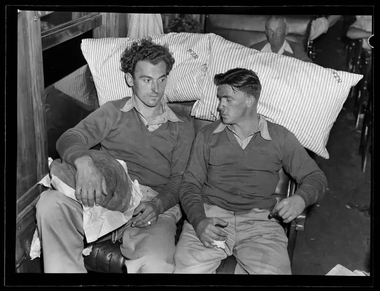 Survivors Sulenta and Wasley, Tangiwai Railway Disaster, 1953