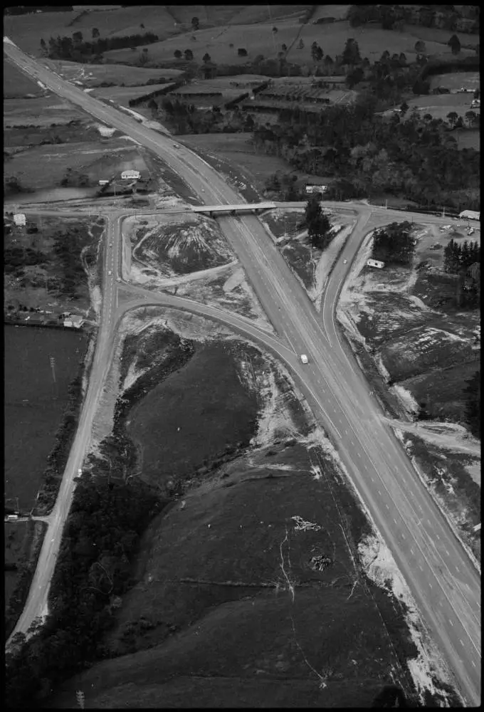Aerial view of North Western Motorway, 1961