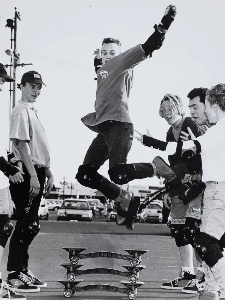 Snakeboarders, Papakura, 1993.