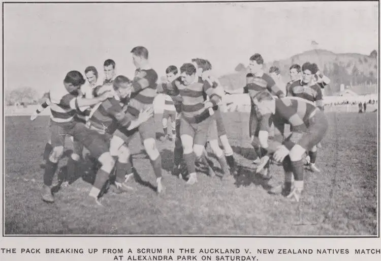 Auckland v. New Zealand Natives rugby match at Alexandra Park