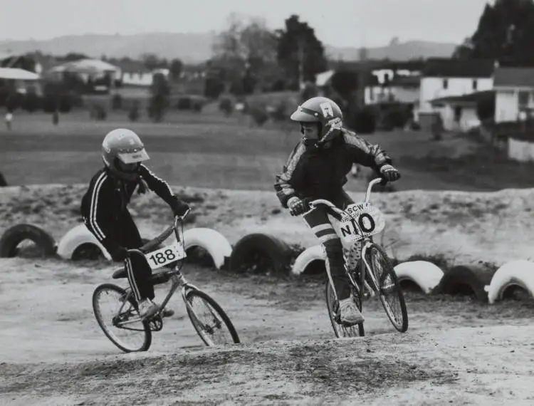 BMX race, Papakura, 1986.