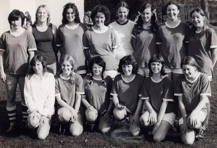 'Ladybirds' soccer team, Papakura, 1972.