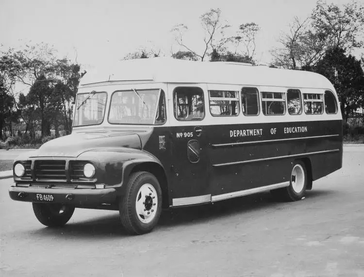 New school bus, Mount Wellington, 1965