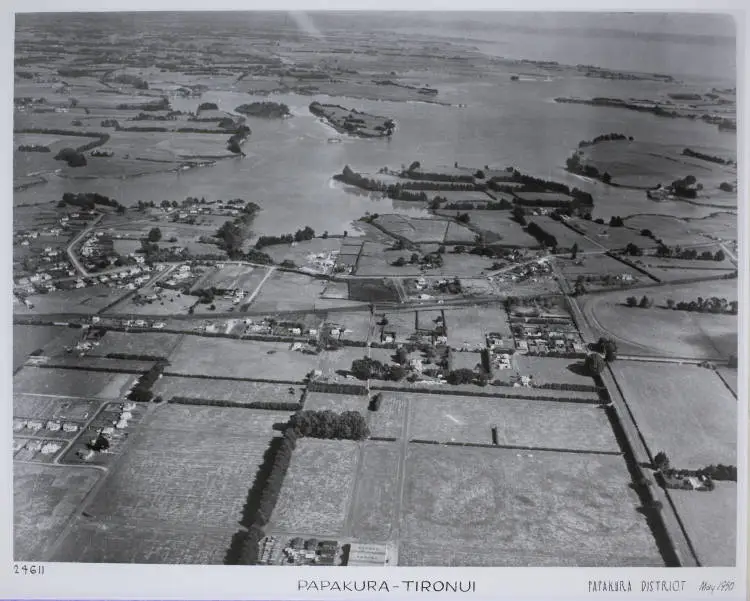 Aerial view of Tironui, Papakura, 1950