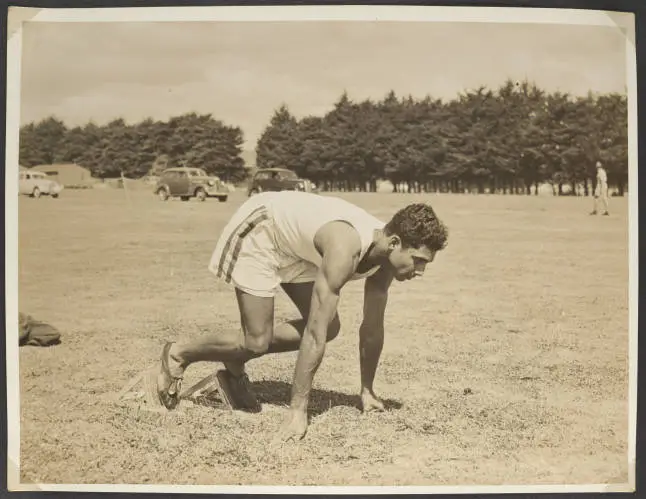 British Empire Games, Oscar Wijesinghe training, Ardmore, 1950